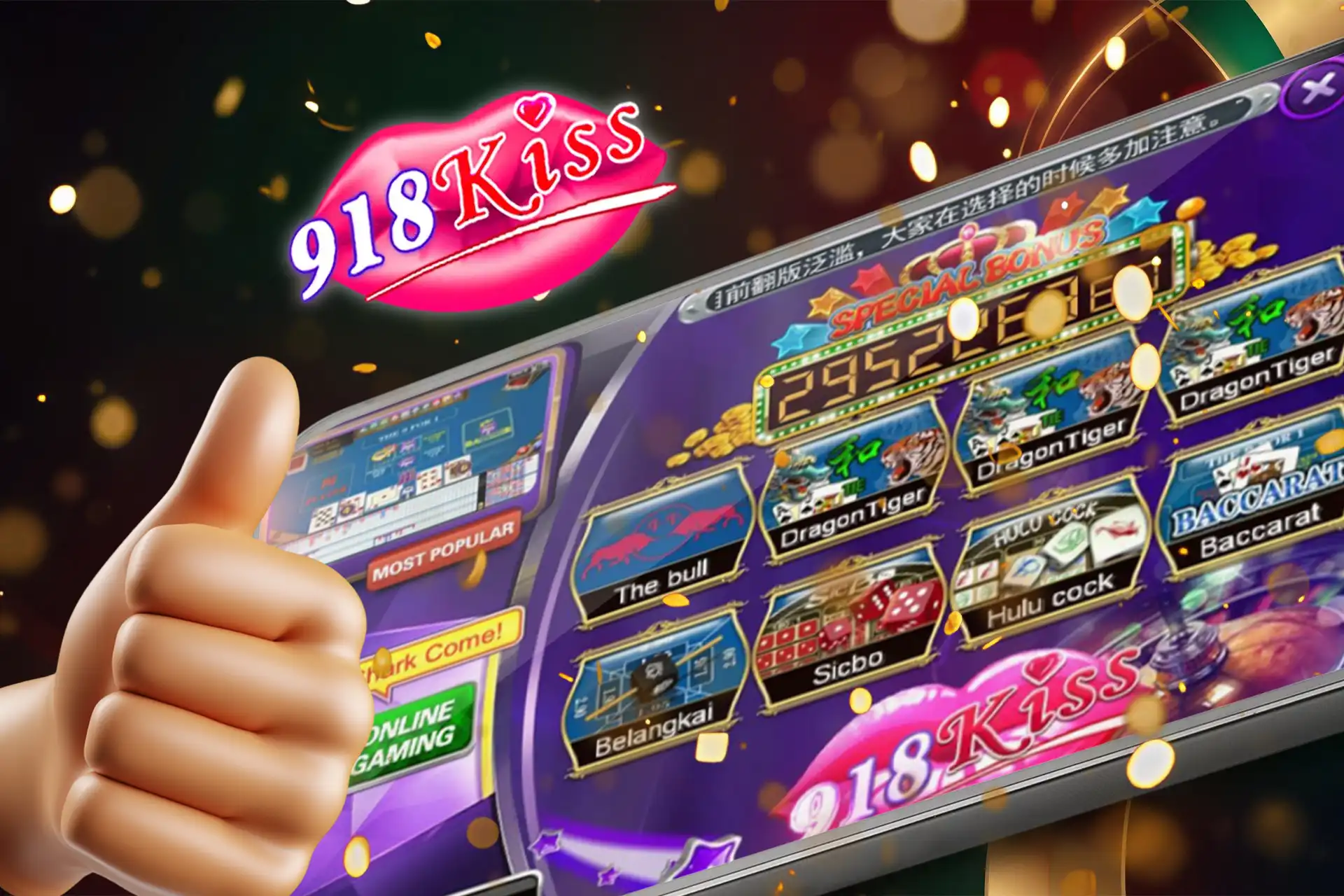 918kiss mobile casino platform showcasing live online gaming and popular betting categories